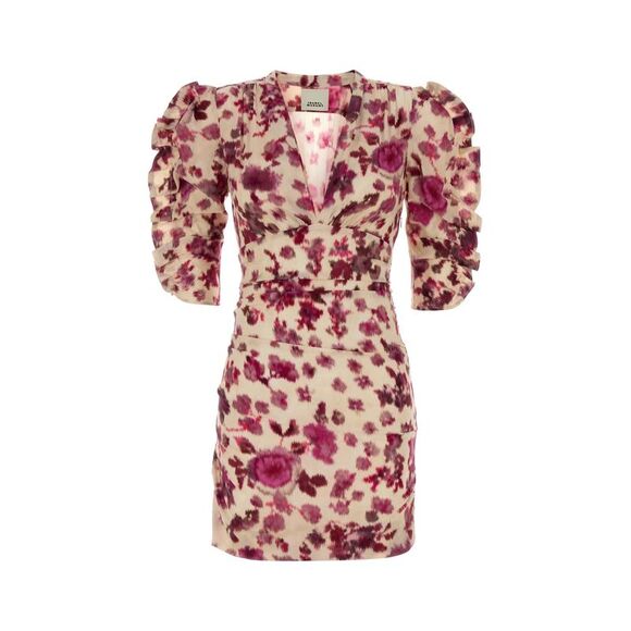 Isabel Marant Women Printed Stretch Silk Doris Mini Dress